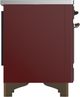 Ilve® Majestic III 36" Burgundy Pro Style Induction Range with Triple Glass Door and Burnished Trim-4