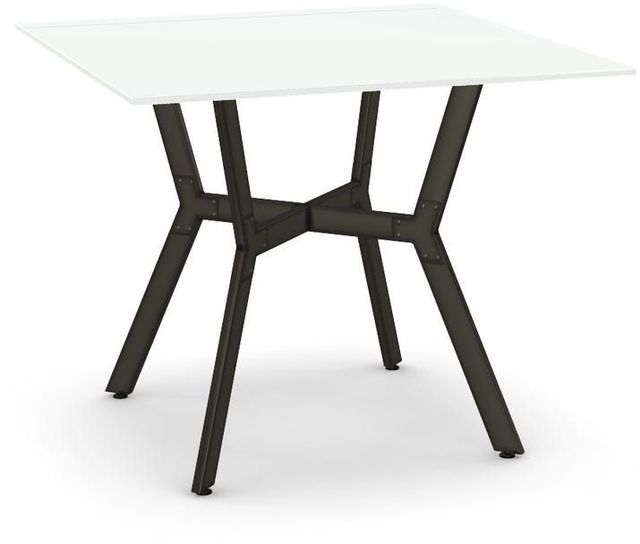 Amisco Customizable Norcross 36' White Glass Square Table-0