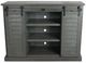 American Heartland Manufacturing Rustic Dark Blue Tall Provincial Shutter TV Stand-1