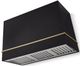 AGA Loge 48" Matte Black Wall Mounted Range Hood  with Antique Brass Trim-0
