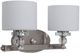 YHD Mitchell Peak Satin Steel/White Dove 2-Light Vanity Lighting-2