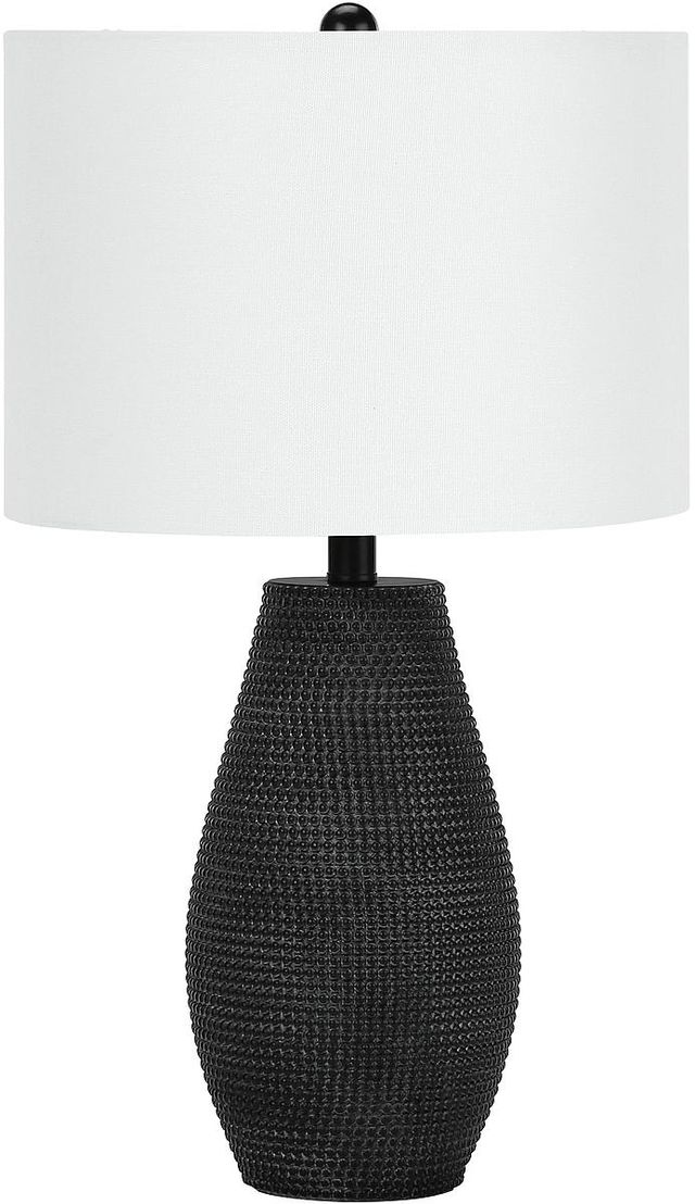 Monarch Specialties Inc. 24"H Black Resin Table Lamp-0