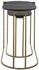Uttermost® Aztec 2-Piece Ebony Nesting Table Set with Antique Brass Frame-4