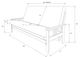 Kodiak Furniture Monterey Linen Cocoa/Butternut Queen Storage Futon with Mattress-3