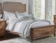 Urban Collections by Yutzy Woodworking Montour Cappuccino/Viewmont Linen Queen Upholstered Panel Bed-0