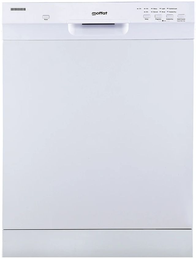 Moffat 24" White Built-In Front Control Dishwasher-0
