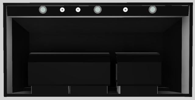Vent-A-Hood® Designer Series 48" Black Wall Mounted Range Hood-1