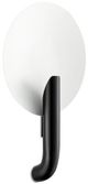 Currey & Company Tirtoff Satin Black/Sugar White Wall Sconce-1