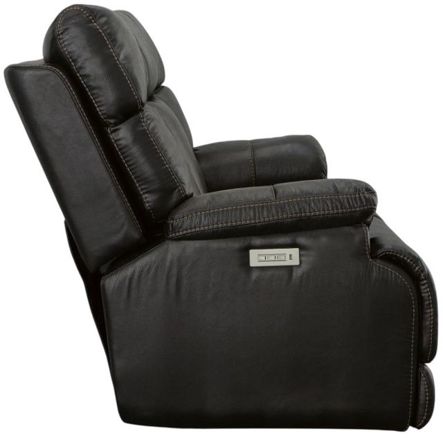 Flexsteel® Clive Peppercorn Black Power Reclining Loveseat with Power Headrests and Lumbar-2