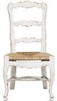 Furniture Classics French Brown/Distressed Chalk White Ladderback Dining Side Chairs-1