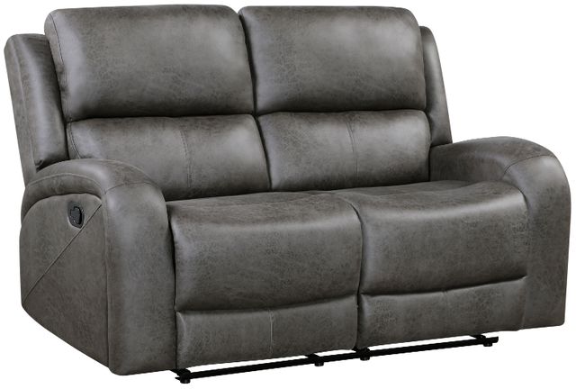 Homelegance® Pagosa Gray Double Reclining Loveseat-0