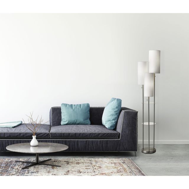 Adesso® Trio Brushed Steel Floor Lamp-3