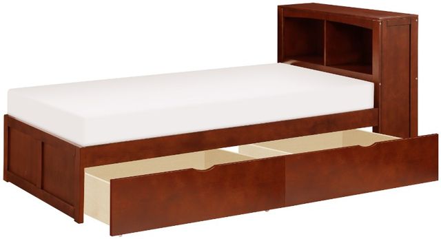 Homelegance® Rowe Dark Cherry Youth Twin Bookcase Platform Storage Bed-3