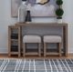 Liberty Furniture Corso 3-Piece Natural/Taupe Console Table and Stool Set-1