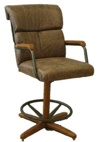Allwood Furniture Group #98 Bronze Finish Peat Tilt/Swivel Bar Stool-0