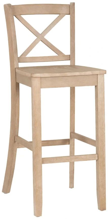 Linon Torino Gray Wash X-Back Bar Stool-0