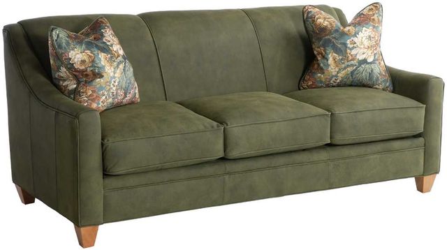 Marshfield Furniture Bex Green Leather Sofa-0