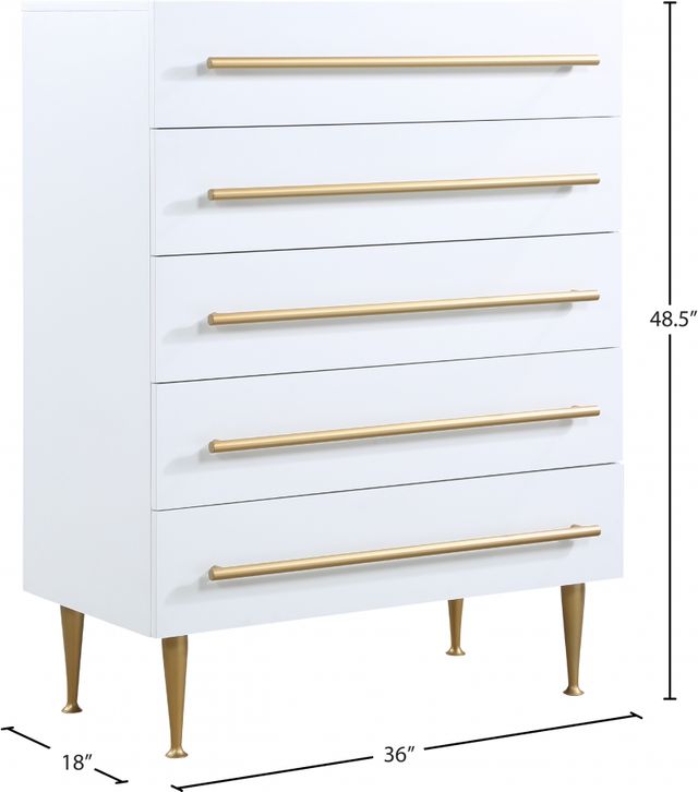 Meridian Furniture Marisol White Chest-3