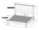 International Furniture Direct Olimpia Tequila King Platform Bed Footboard with Rails-3