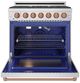 Thor Kitchen Gordon Ramsay Collection 36" Stainless Steel Pro Style Liquid Propane Range with Precision Knob Control and Rose Gold Trim-1