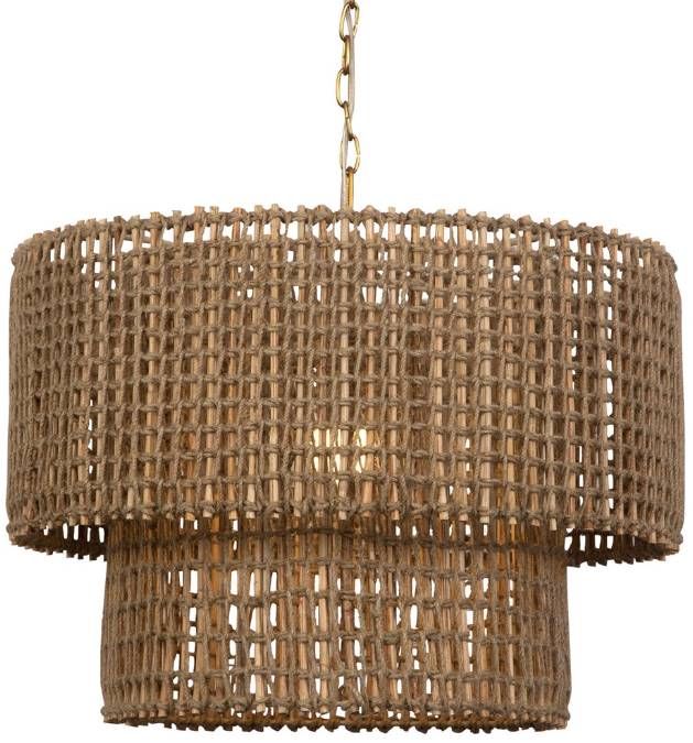 Uttermost® Biswas Antique Brass Light Pendant-3