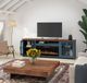 Legends Home Nantucket Blue Denim/Whiskey 97" Fireplace TV Console-1