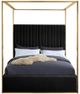 Meridian Furniture Jones Black King Upholstered Canopy Bed-1