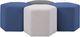 Decor-Rest® Furniture LTD Z011 Jose Ivory Ottoman-1