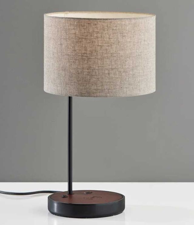 Adesso® Oliver Matte Black AdessoCharge Table Lamp -0