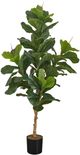 Monarch Specialties Inc. Black 47" Artificial Potted Fiddle Tree-0