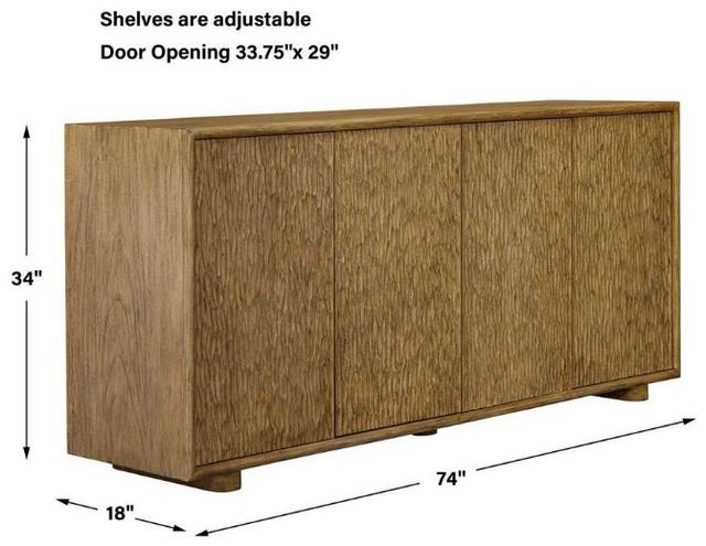 Uttermost® Stevenson Natural 4-Door Cabinet-2