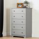 South Shore Vito Soft Gray Drawer Chest-3