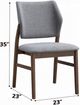 ACME Furniture Sarha 2-Piece Light Gray/Walnut Upholstered Dining Side Chair Set-2