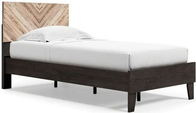 Signature Design by Ashley® Piperton 5-Piece Two-Tone Black/Brown Twin Panel Platform Bed Set-1