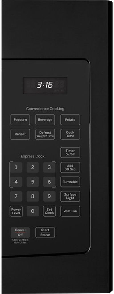 GE® 1.6 Cu. Ft. Black Over The Range Microwave-1