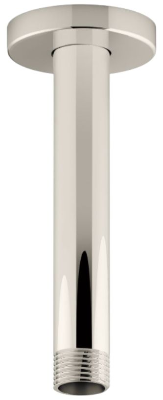 KOHLER® Statement® Vibrant Polished Nickel 6" Ceiling-Mount Single-Function Rainhead Arm and Flange-0