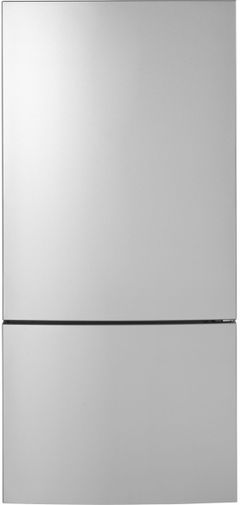 GE® 31 in. 17.7 Cu. Ft. Stainless Steel Counter Depth Bottom Freezer Refrigerator