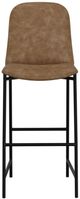 International Furniture Direct Seating Blacksmithing Matte Black/Cognac 30" Barstool-2