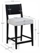 Powell® Cosgrove Black Upholstered Counter Stool-2