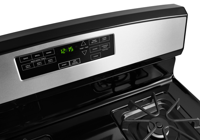Amana® 30" Black on Stainless Free Standing Gas Range-4