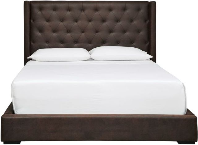 Signature Design by Ashley® Fremindon Coffee King Upholstered Panel Storage Bed-3