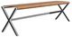 Modus Furniture One Brushed Stainless Steel/Cognac Dining Bench-0