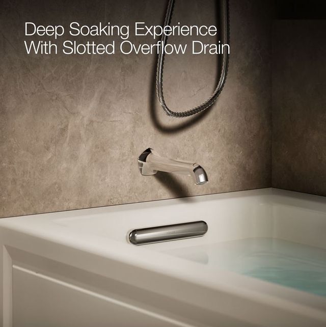 KOHLER® Archer® Biscuit 60" x 32" Alcove Whirlpool Bath - Left Drain-3