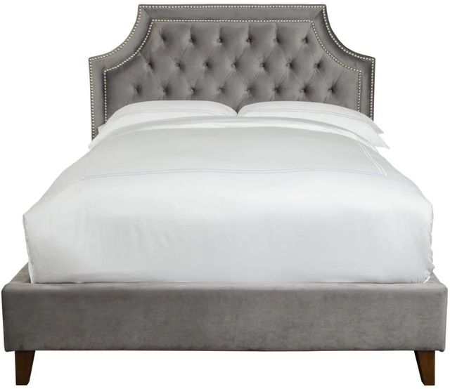 Parker House® Jasmine Flannel King Upholstered Panel Bed-2