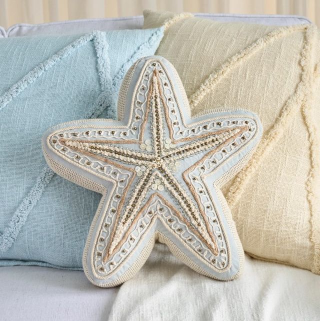 Nourison Home™ Mina Victory Coastal Accessories Blue 15"x15" Throw Pillow-2
