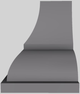 Vent-A-Hood® Designer Series 54" Gunsmoke Wall Mounted Range Hood-3