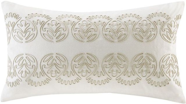 Olliix by Harbor House White Suzanna Oblong Pillow-0
