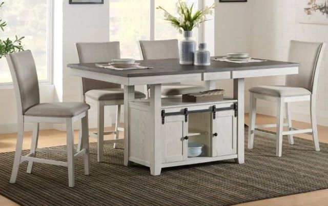Urban Styles Furniture Omaha 5-Piece Almond/Gray Counter Height Dining Set-0