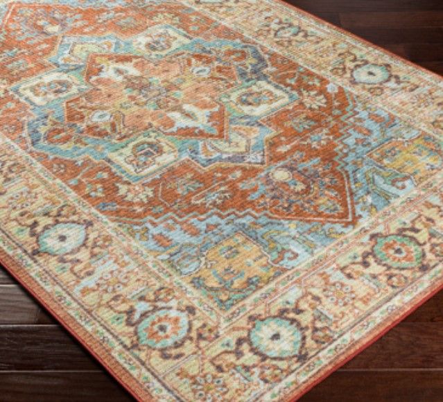 Surya Leicester Brick Red/Cream 4'x6' Area Rug-2