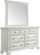 Elements International Calloway 4-Piece Antique White Queen Panel Bedroom Set-2
